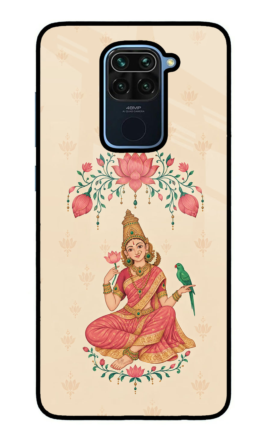 Goddess Lakshmi Redmi Note 9 Back Cover, Glass case