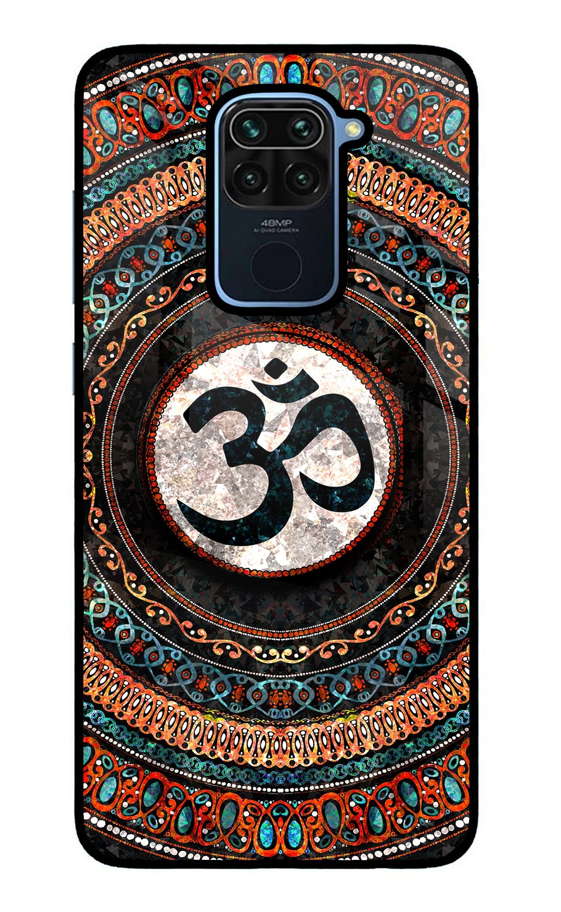 Om Culture Redmi Note 9 Glass Case