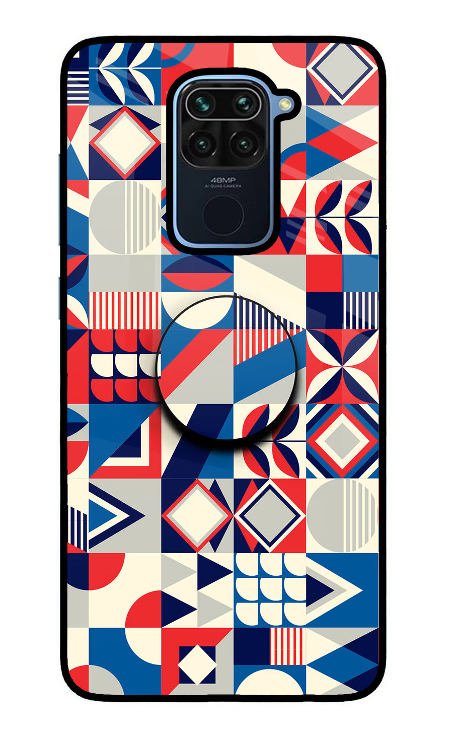 Colorful Pattern Redmi Note 9 Pop Case, Glass case