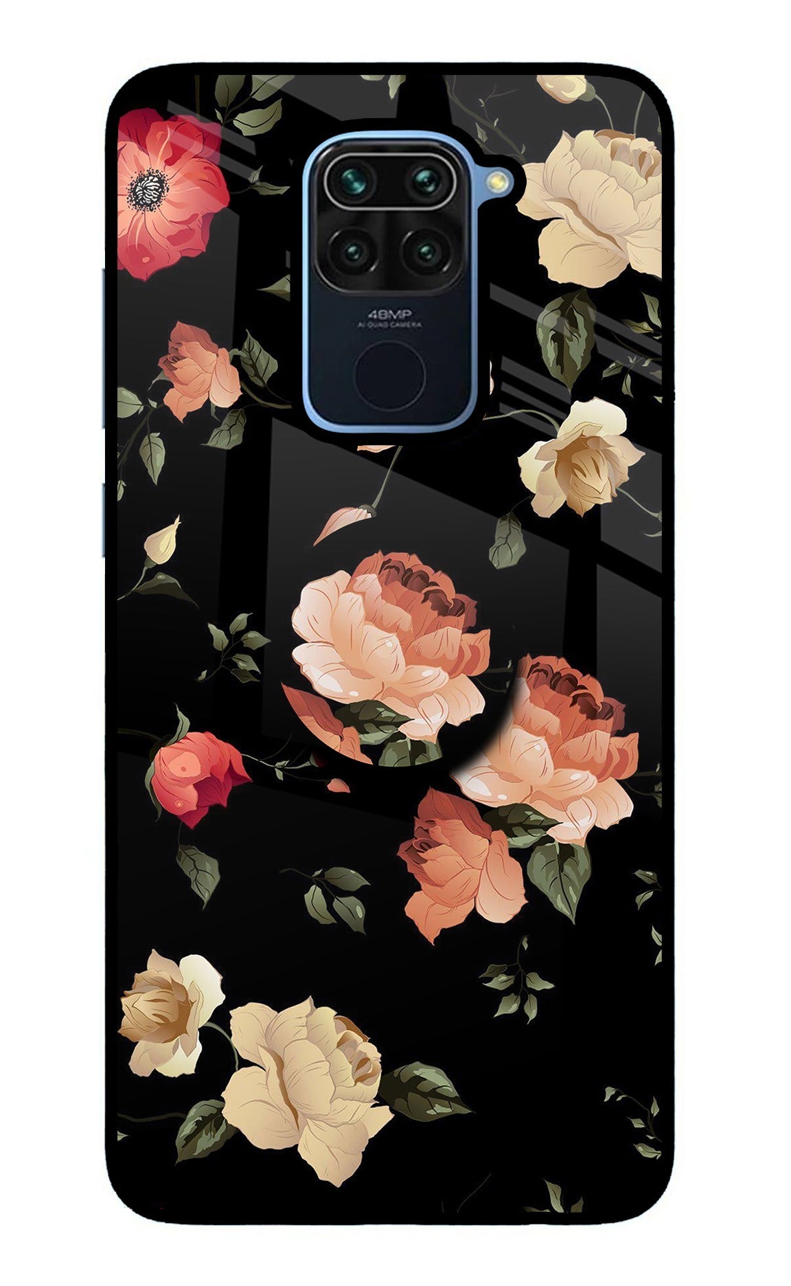 Flowers Redmi Note 9 Glass Case