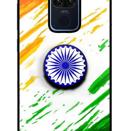 Indian Flag Ashoka Chakra Redmi Note 9 Pop Case by Casekaro