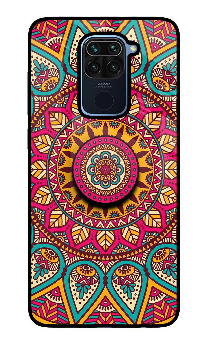Mandala Redmi Note 9 Pop Case, Glass case
