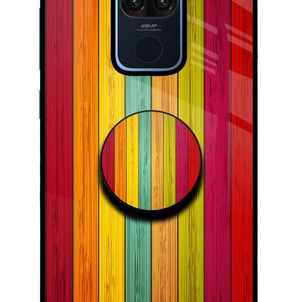 Multicolor Wooden Redmi Note 9 Pop Case by Casekaro
