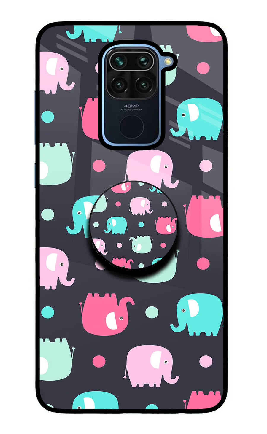 Baby Elephants Redmi Note 9 Pop Case, Glass case