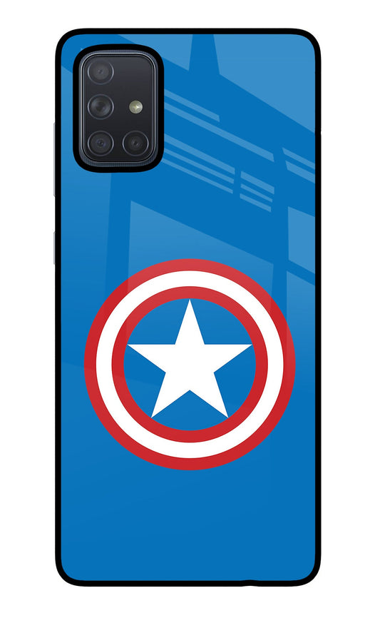 Captain America Logo Samsung A71 Glass Case