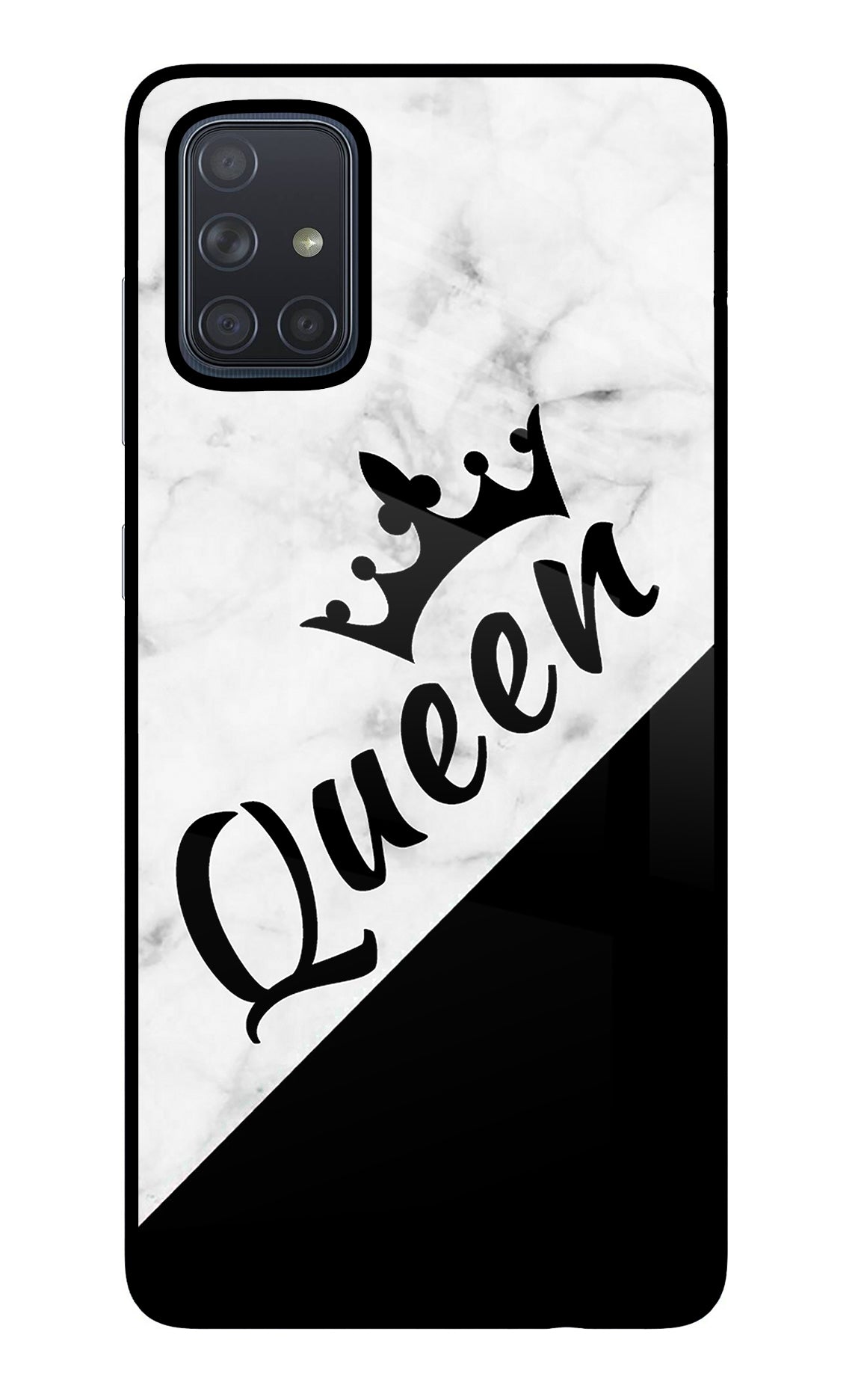 Queen Samsung A71 Glass Case