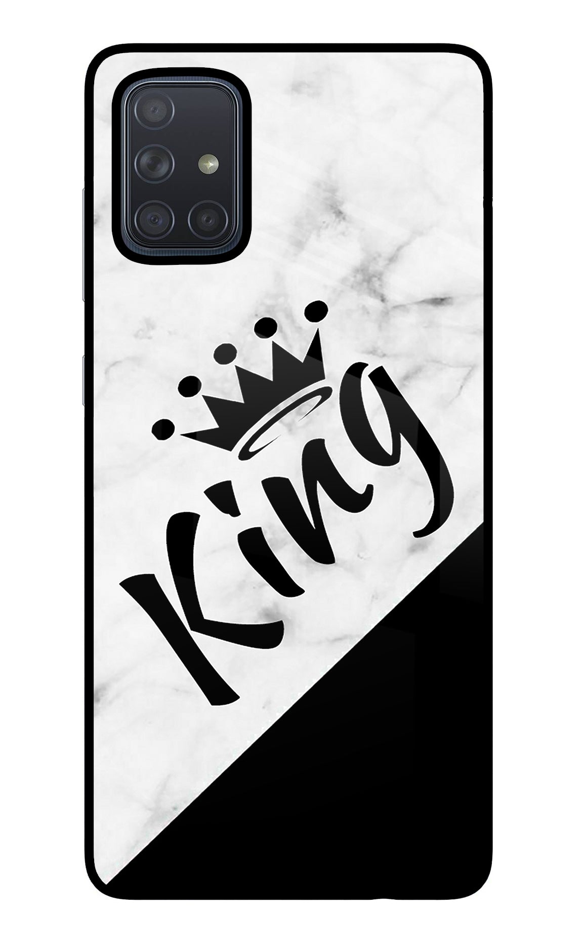 King Samsung A71 Glass Case