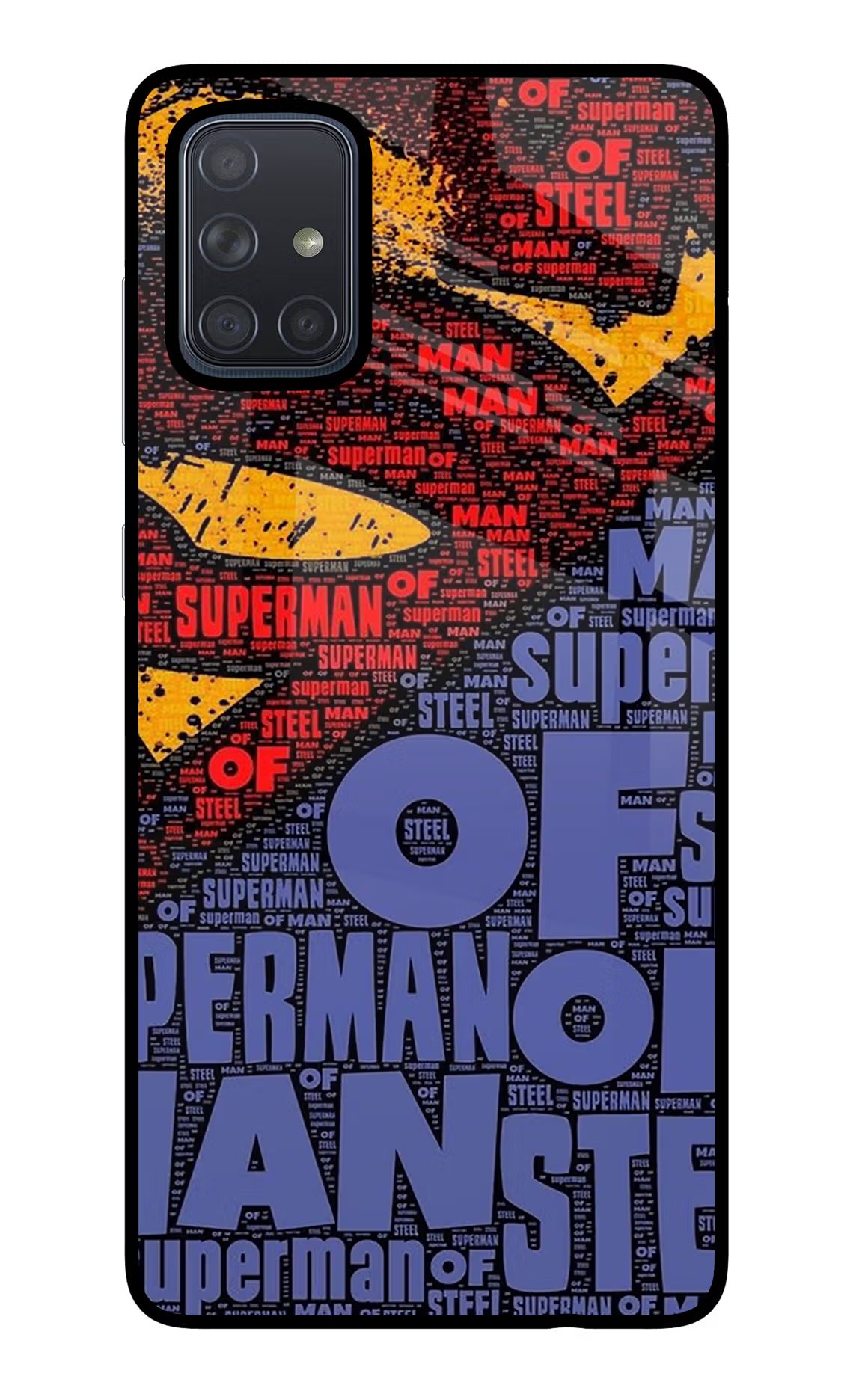 Superman Samsung A71 Glass Case Back Cover by Casekaro