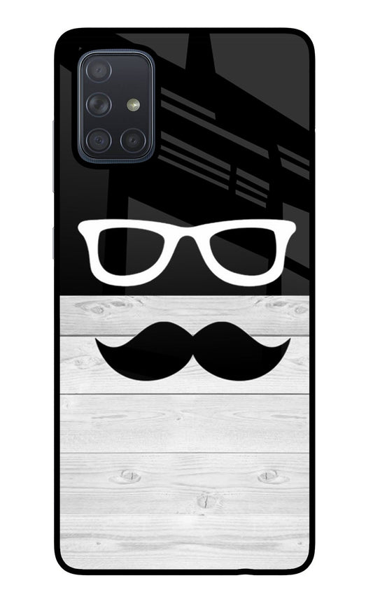 Mustache Samsung A71 Glass Case