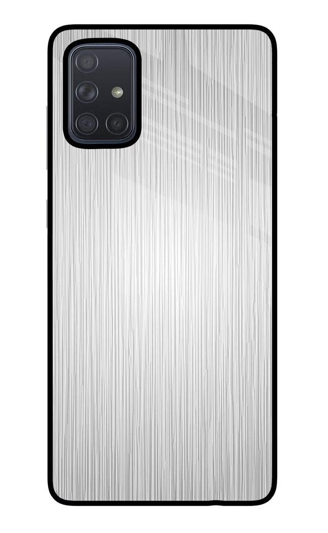 Wooden Grey Texture Samsung A71 Glass Case Back Cover by Casekaro