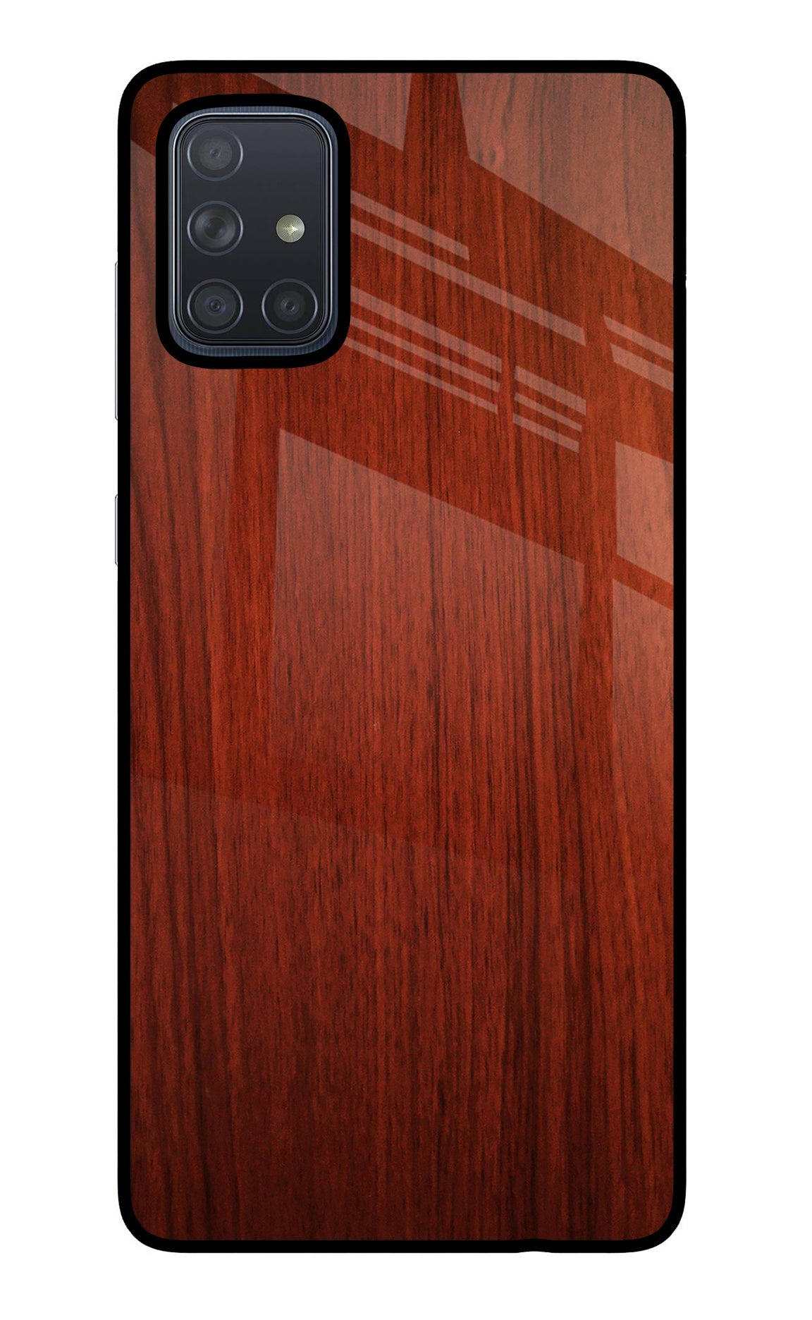 Wooden Plain Pattern Samsung A71 Back Cover