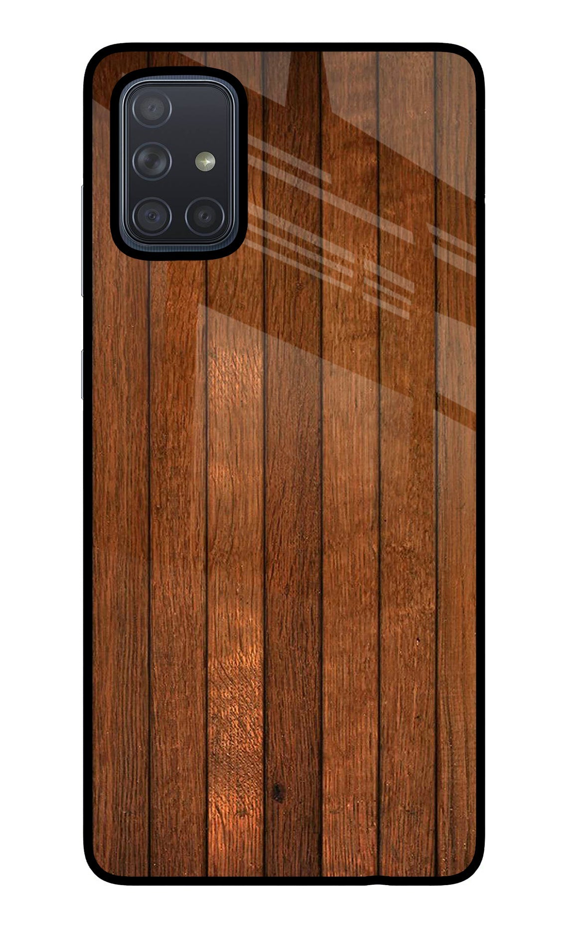 Wooden Artwork Bands Samsung A71 Glass Case