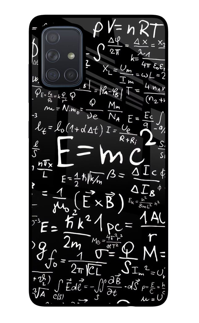 Physics Formula Samsung A71 Glass Case Back Cover by Casekaro