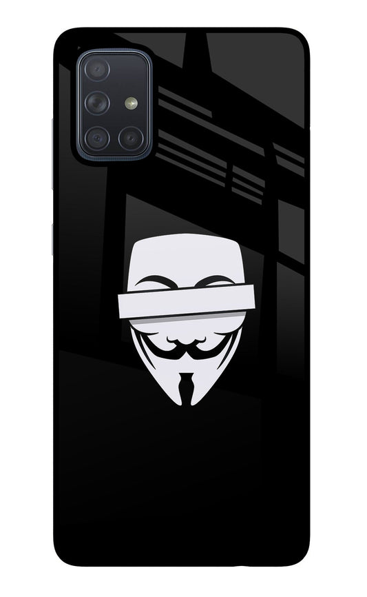 Anonymous Face Samsung A71 Glass Case