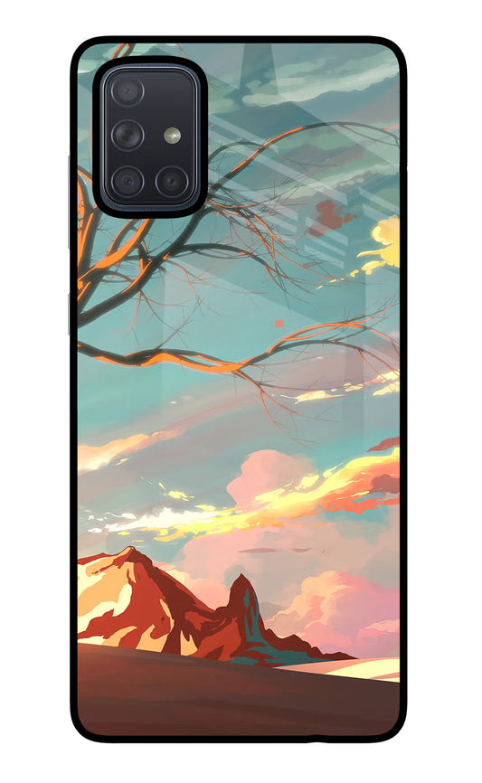 Scenery Samsung A71 Glass Case