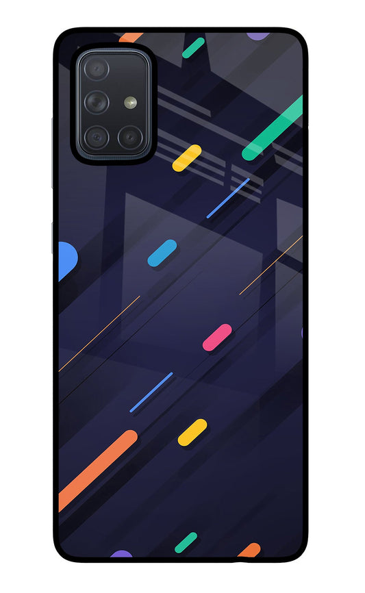 Abstract Design Samsung A71 Glass Case