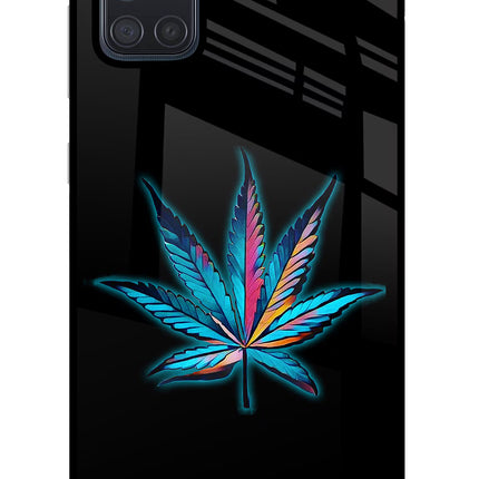 Weed Samsung A71 Glass Case Back Cover by Casekaro