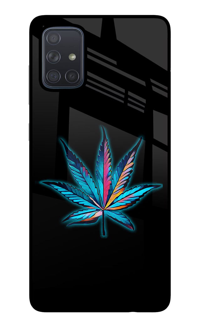 Weed Samsung A71 Glass Case Back Cover by Casekaro