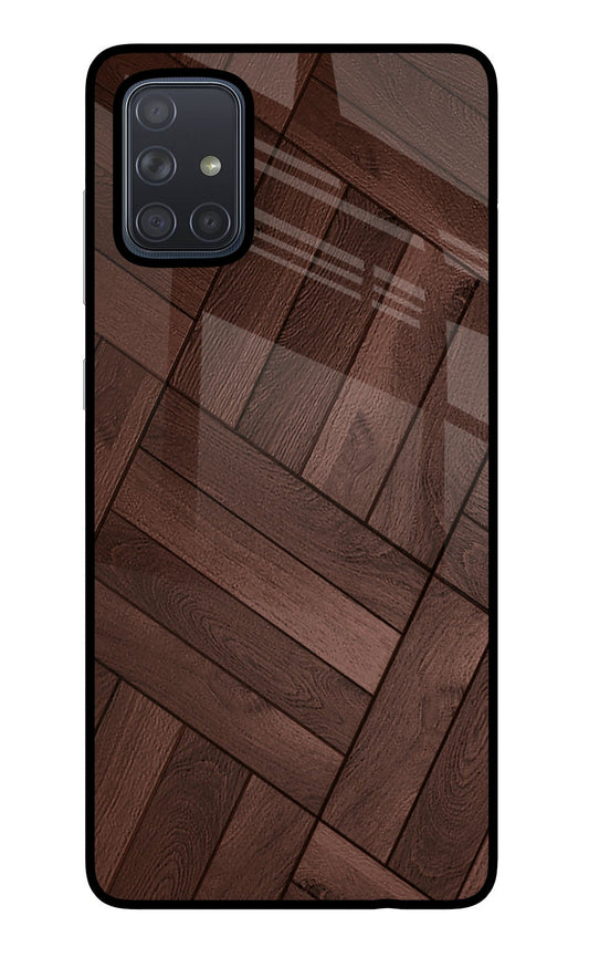 Wooden Texture Design Samsung A71 Glass Case