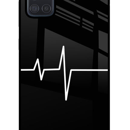 Heart Beats Samsung A71 Glass Case Back Cover by Casekaro
