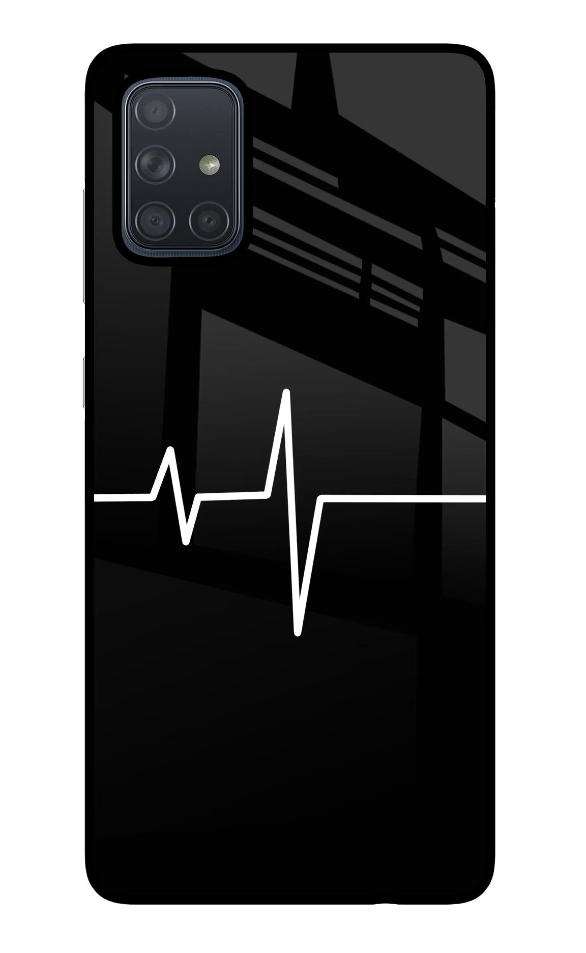 Heart Beats Samsung A71 Glass Case Back Cover by Casekaro