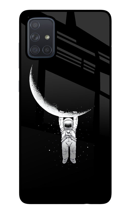 Moon Space Samsung A71 Glass Case