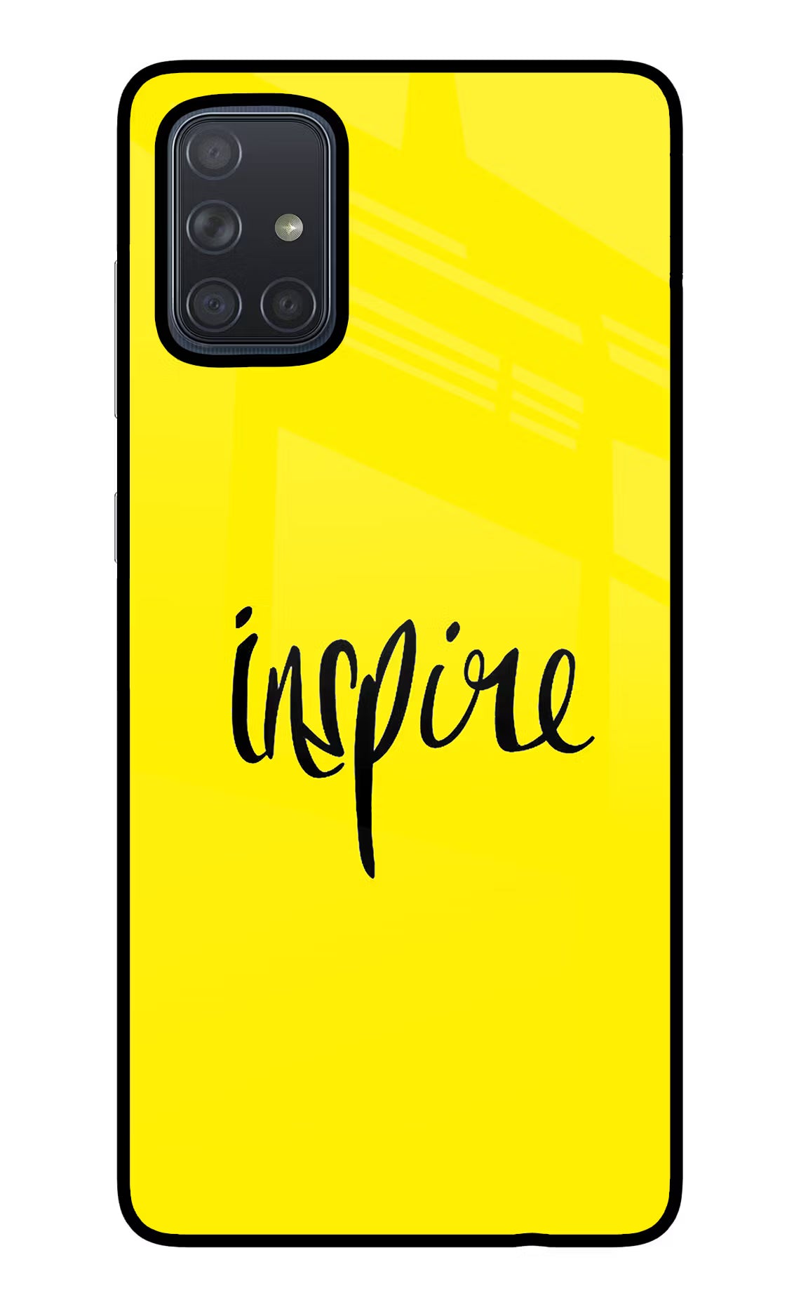 Inspire Samsung A71 Glass Case Back Cover by Casekaro