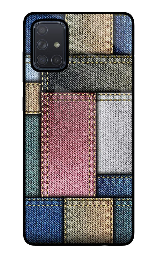 Multicolor Jeans Samsung A71 Glass Case
