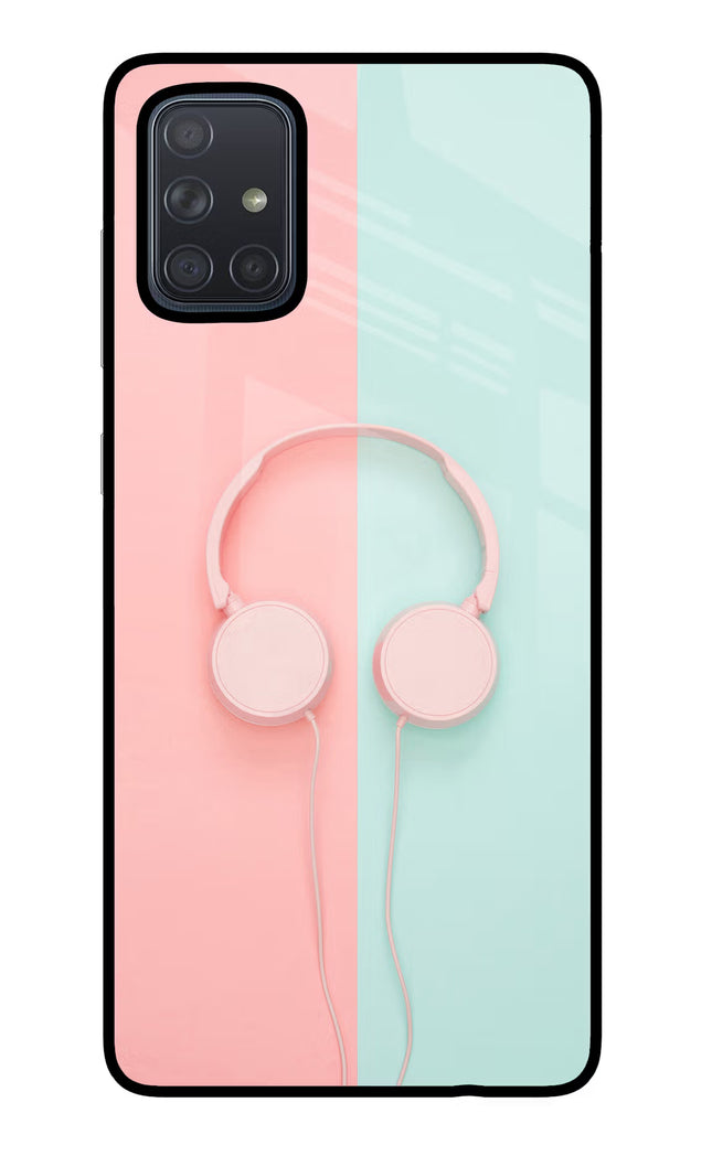 Music Lover Samsung A71 Glass Case Back Cover by Casekaro