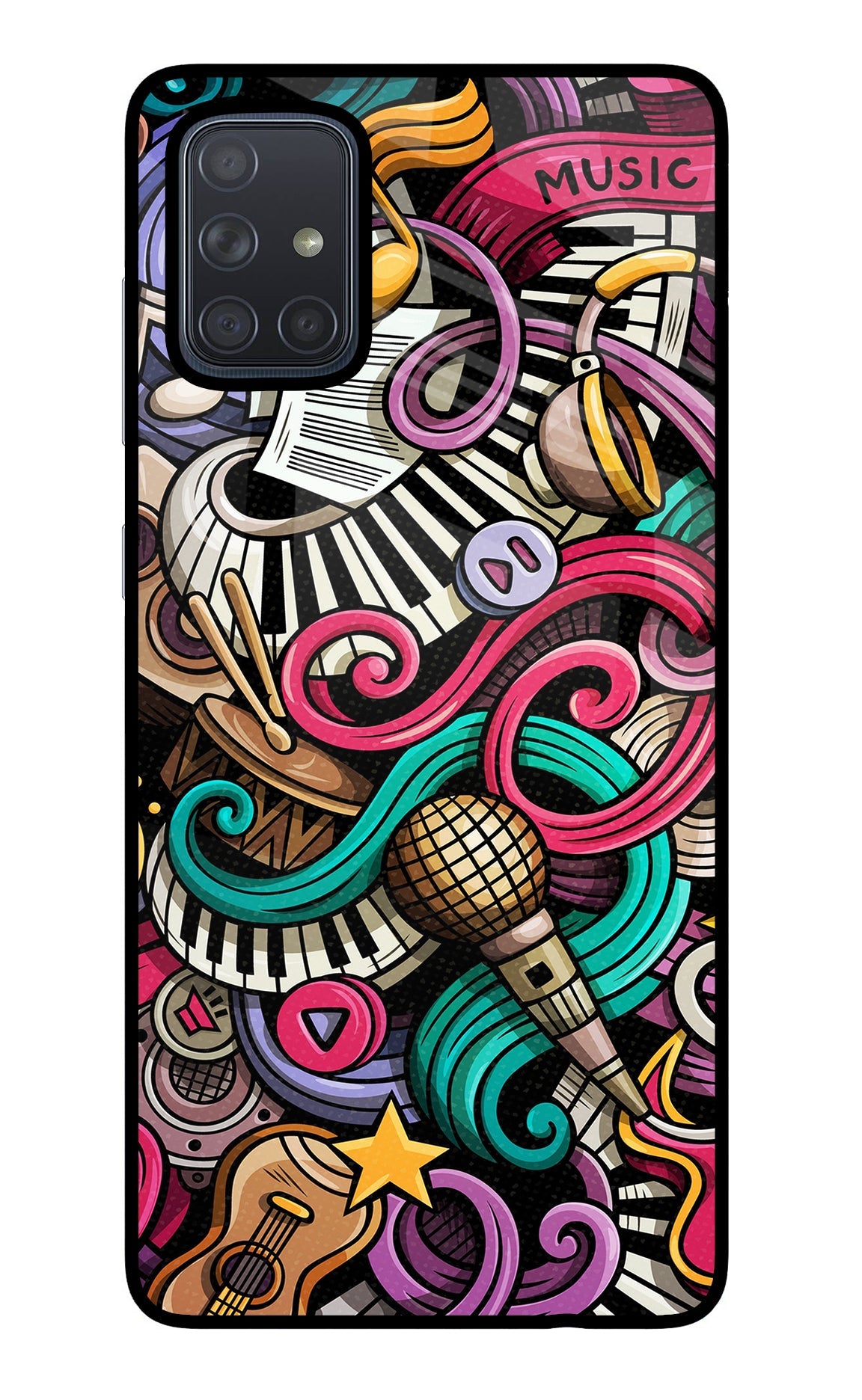 Music Abstract Samsung A71 Back Cover