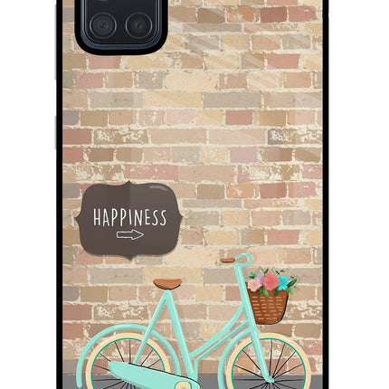 Happiness Artwork Samsung A71 Glass Case Back Cover by Casekaro