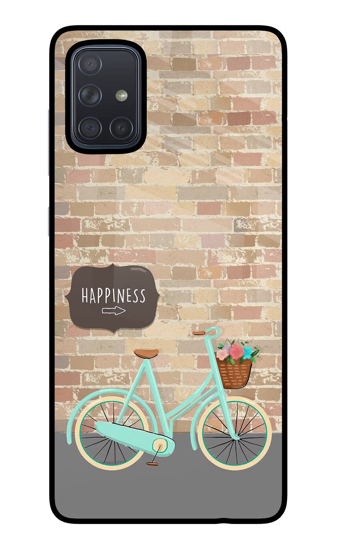 Happiness Artwork Samsung A71 Glass Case