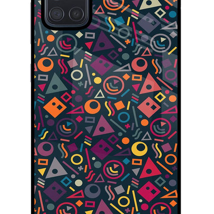 Geometric Abstract Samsung A71 Glass Case Back Cover by Casekaro