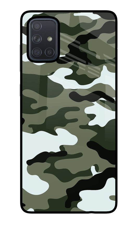 Camouflage Samsung A71 Glass Case