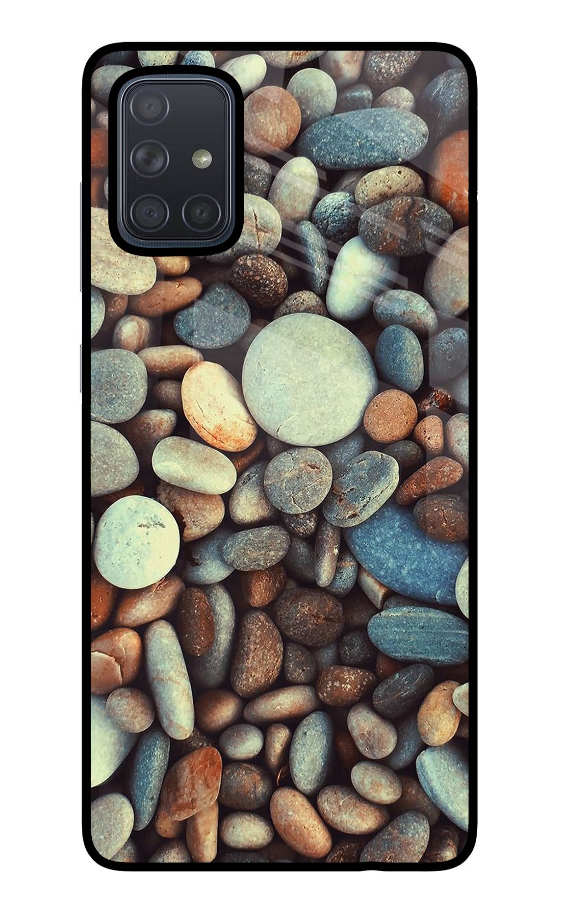 Pebble Samsung A71 Glass Case Back Cover by Casekaro