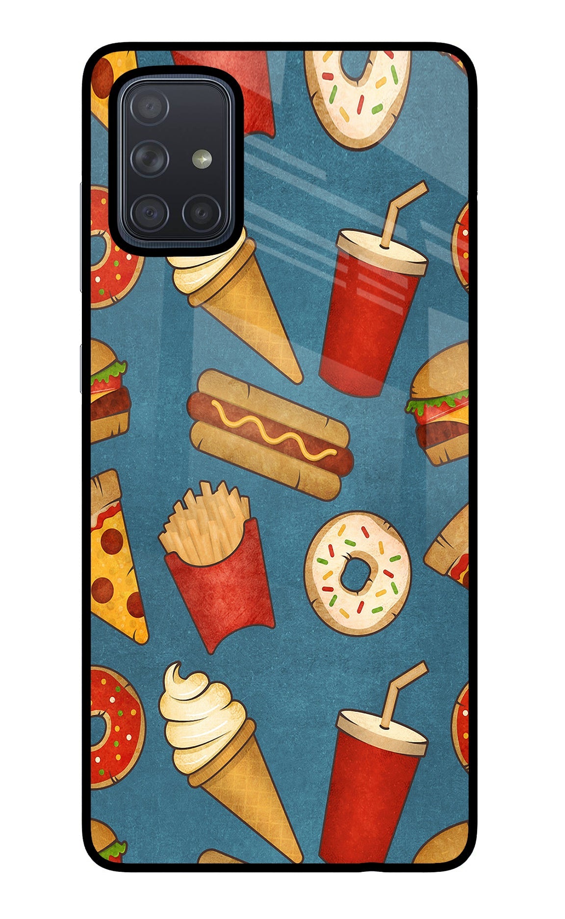 Foodie Samsung A71 Glass Case