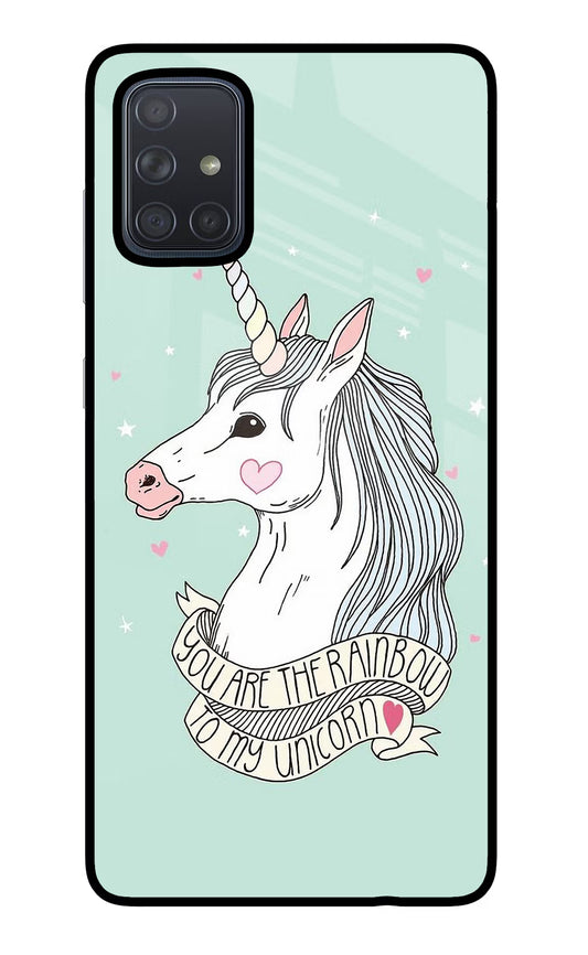 Unicorn Wallpaper Samsung A71 Glass Case