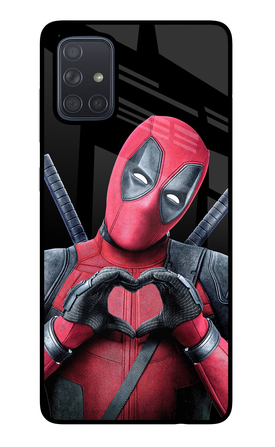 Deadpool Samsung A71 Glass Case