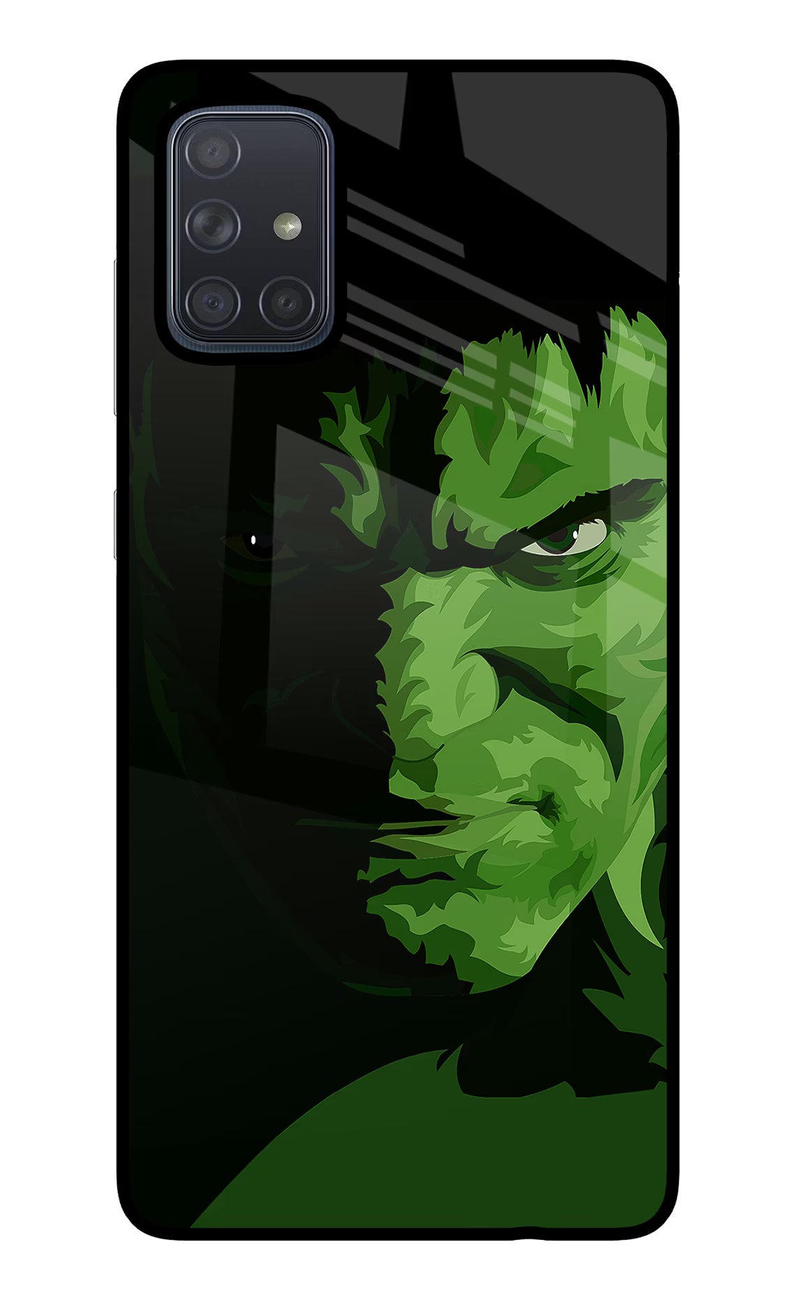 HULK Samsung A71 Glass Case Back Cover by Casekaro