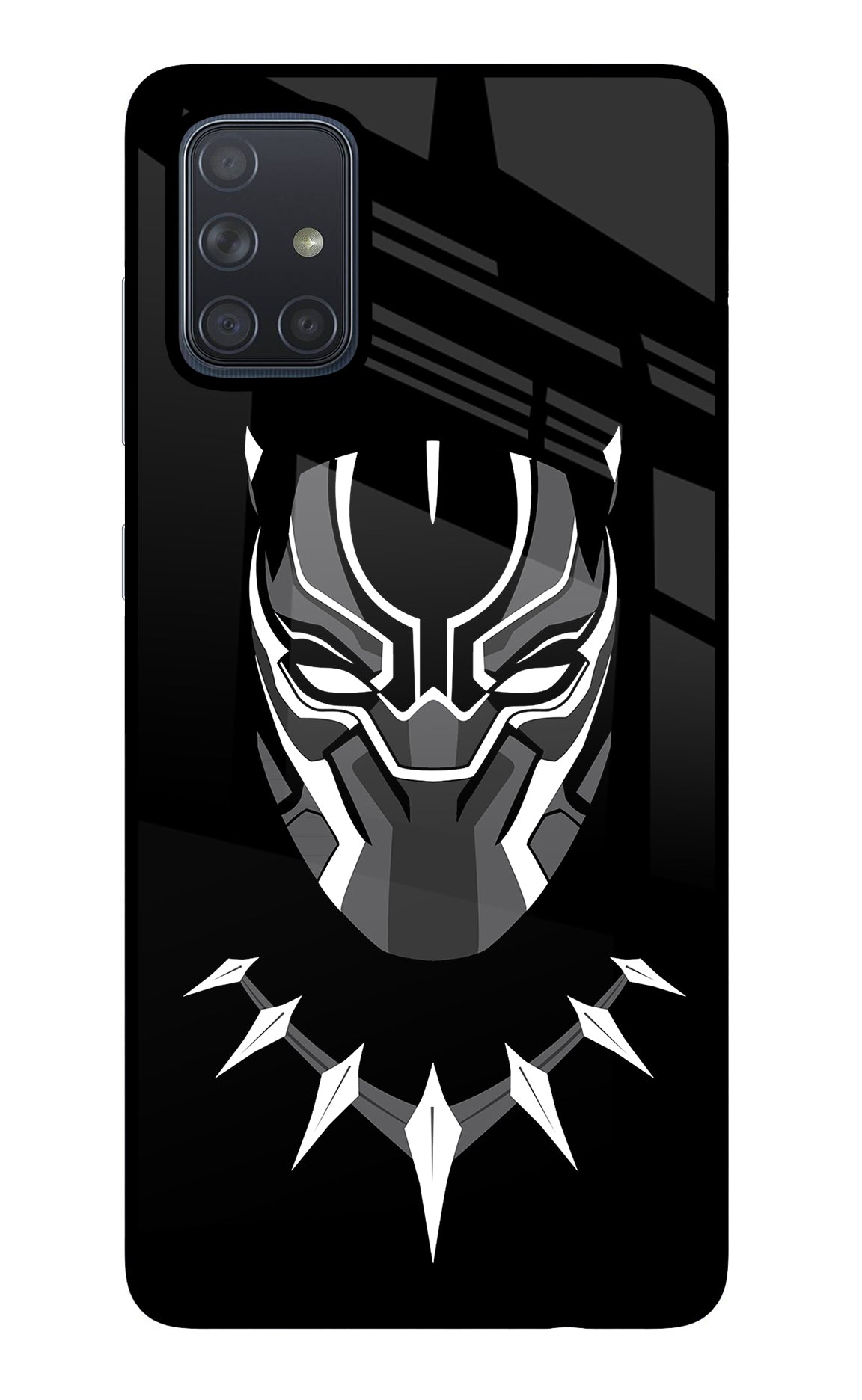 Black Panther Samsung A71 Glass Case