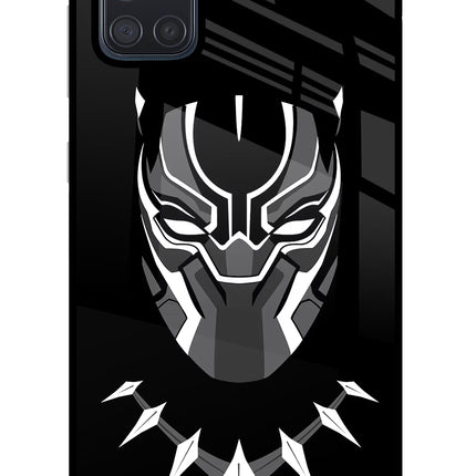 Black Panther Samsung A71 Glass Case Back Cover by Casekaro