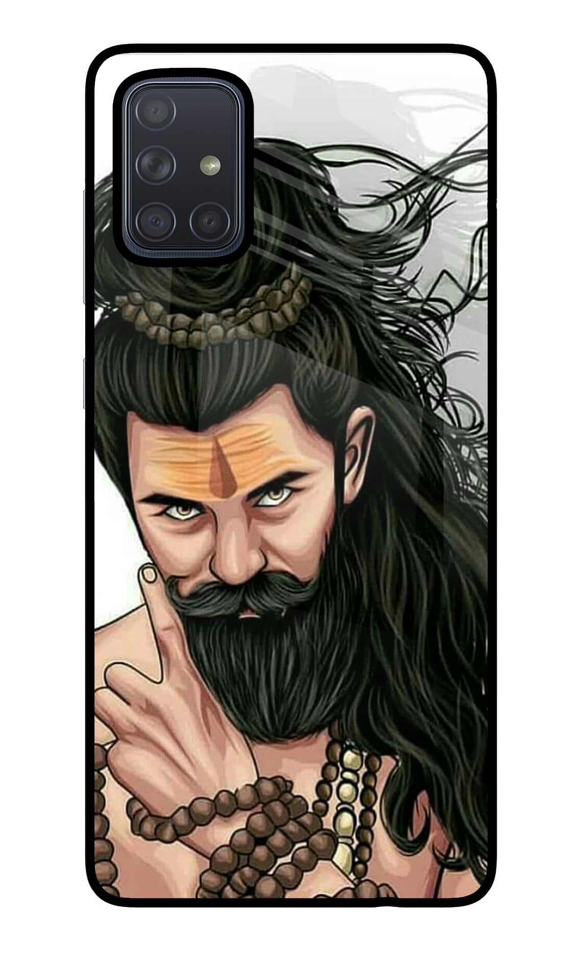 Mahadev Samsung A71 Glass Case