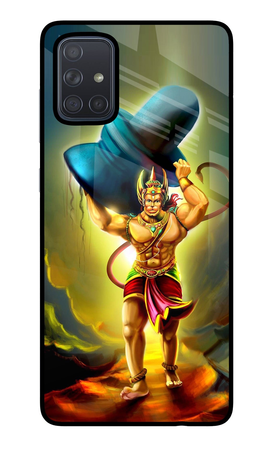 Lord Hanuman Samsung A71 Glass Case