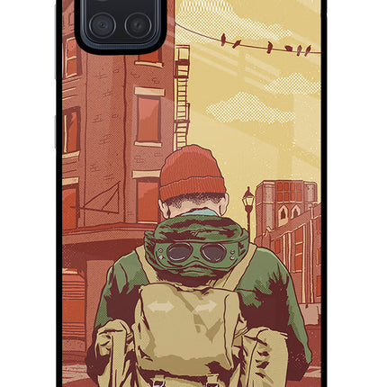 Adventurous Samsung A71 Glass Case Back Cover by Casekaro