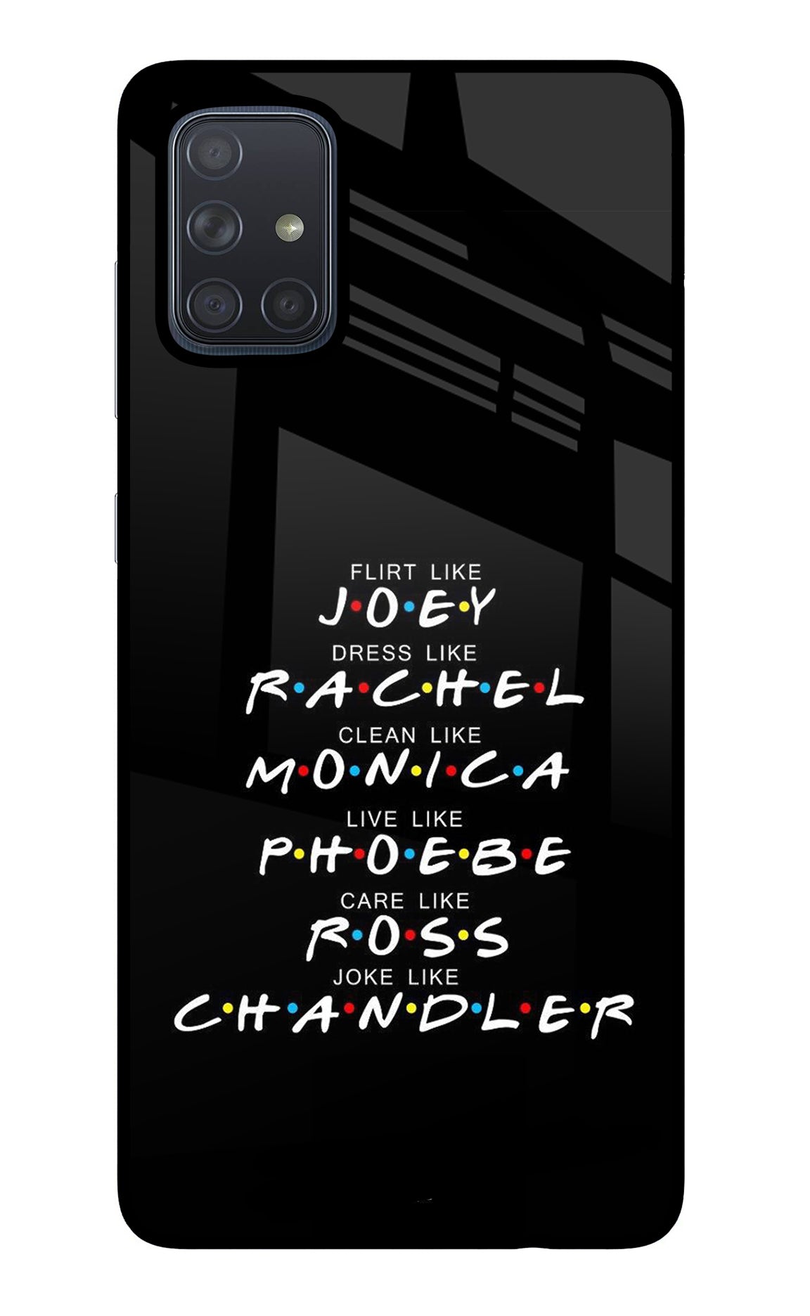 FRIENDS Character Samsung A71 Glass Case