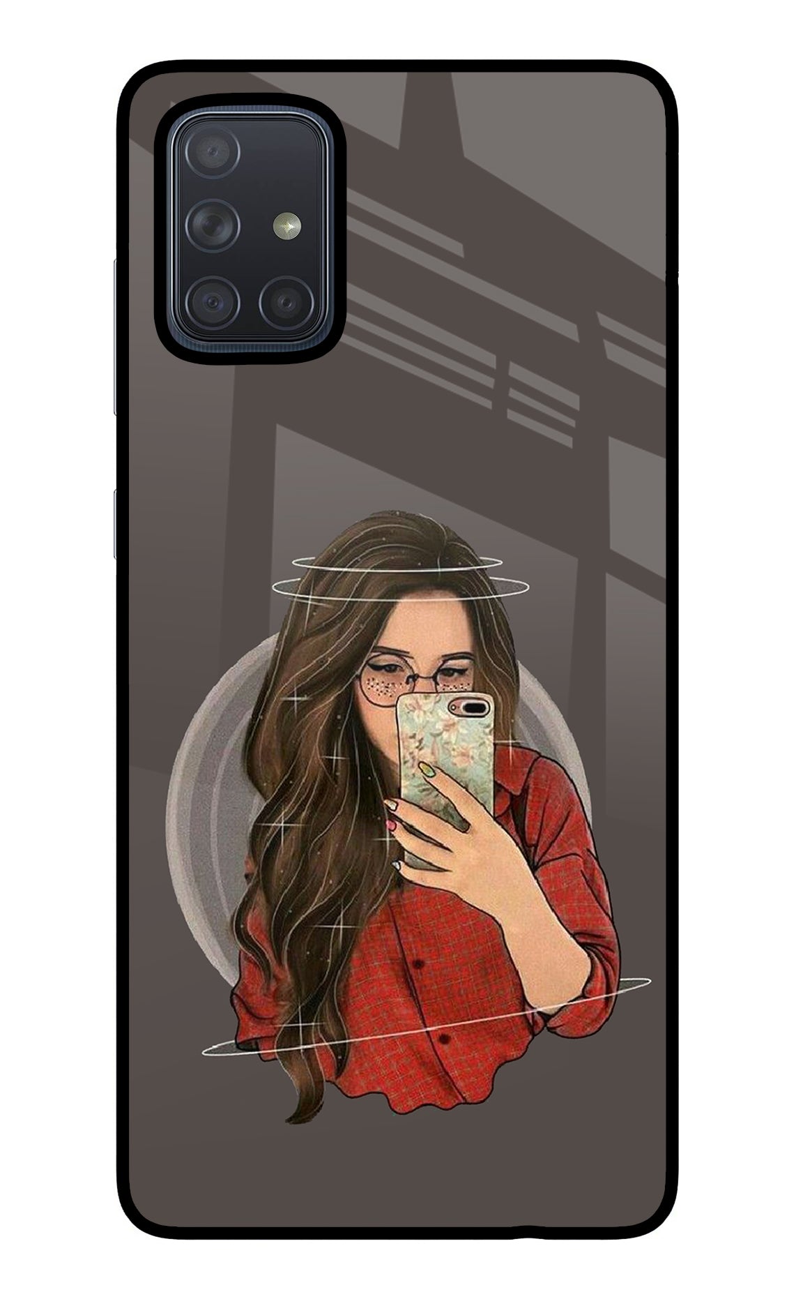 Selfie Queen Samsung A71 Glass Case