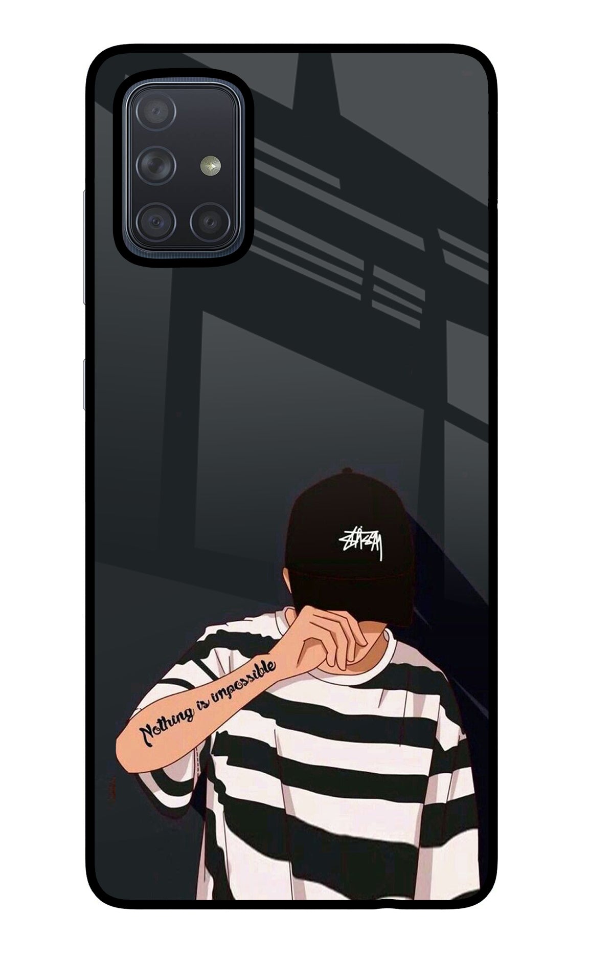 Aesthetic Boy Samsung A71 Glass Case