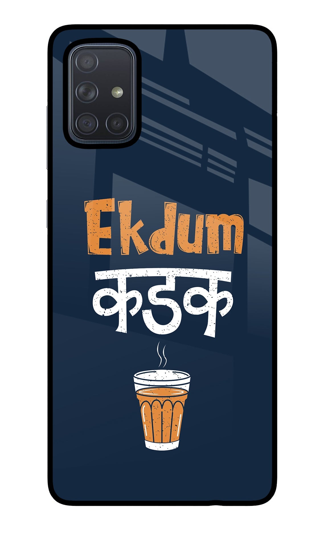 Ekdum Kadak Chai Samsung A71 Glass Case