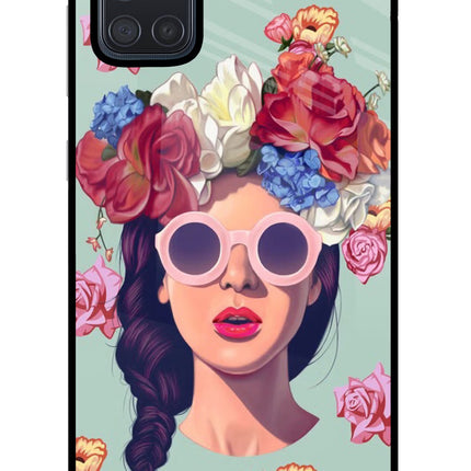 Pretty Girl Samsung A71 Glass Case Back Cover by Casekaro