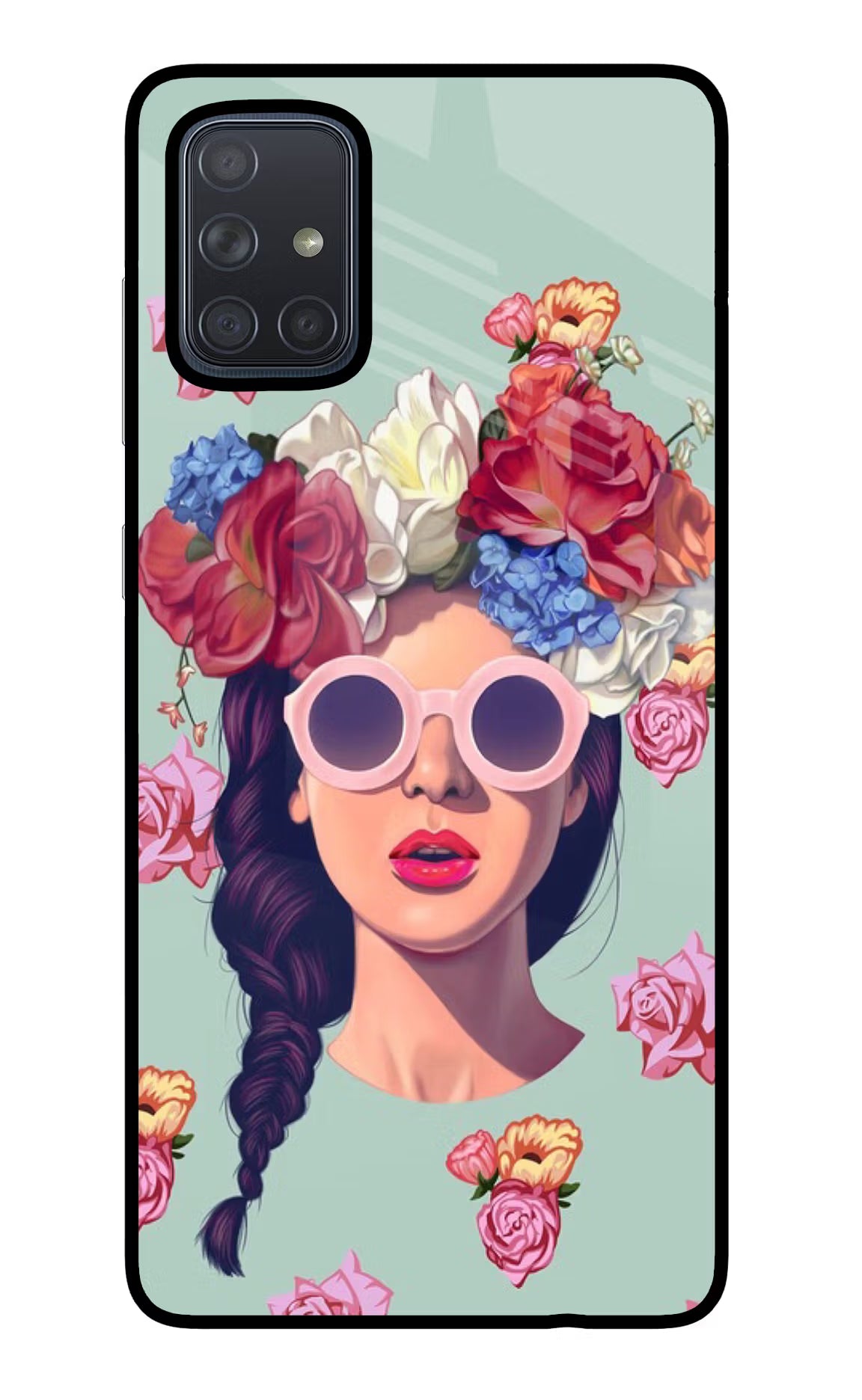 Pretty Girl Samsung A71 Glass Case Back Cover by Casekaro